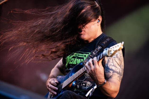 Death to All live at Copenhell 2022, Copenhagen, Denmark Copenhagen, Denmark. 18th, June 2022. The metal tribute band Death to All performs a live concert during the Danish heavy metal festival Copenhell 2022 in Copenhagen. Here guitarist Bobby Koelble is seen live on stage. Copenhagen Denmark  Copyright: xGonzalesxPhoto PeterxTroestx