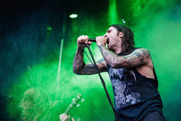 Gatecreeper live at Copenhell 2022, Copenhagen, Denmark Copenhagen, Denmark. 18th, June 2022. The American death metal band Gatecreeper performs a live concert during the Danish heavy metal festival Copenhell 2022 in Copenhagen. Here vocalist Chase Mason a.k.a. Hellahammer is seen live on stage. Copenhagen Denmark  Copyright: xGonzalesxPhoto PeterxTroestx