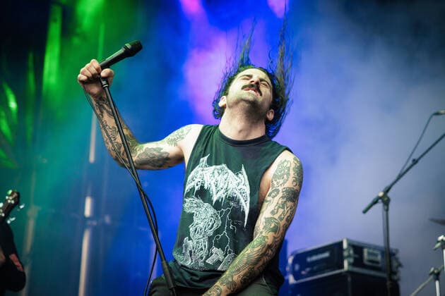 Gatecreeper live at Copenhell 2022, Copenhagen, Denmark Copenhagen, Denmark. 18th, June 2022. The American death metal band Gatecreeper performs a live concert during the Danish heavy metal festival Copenhell 2022 in Copenhagen. Here vocalist Chase Mason a.k.a. Hellahammer is seen live on stage. Copenhagen Denmark  Copyright: xGonzalesxPhoto PeterxTroestx