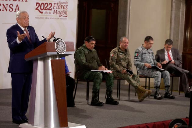 June 20, 2022, Mexico City, Mexico City, Mexico: June 20, 2022, Mexico City, Mexico: Mexican President, Andres Manuel Lopez Obrador, talks during his daily briefing conference at national palace. On Jun 20, 2022 In Mexico City, Mexico. Mexico City Mexico - ZUMAe321 20220620_zia_e321_005 Copyright: xLuisxBarronx xEyepixxGroupx