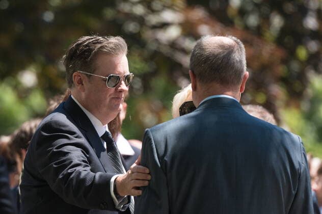 June 21, 2022, TORONTO, ON, CANADA: Edwards Rogers is photographed outside St. James Cathedral Church following the funeral for his mother, Loretta Rogers, in Toronto on Tuesday, June 21, 2022. TORONTO CANADA  - ZUMAc35_ 20220621_zaf_c35_038 Copyright: xTijanaxMartinx