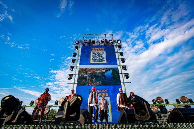 2022 06 21 19 54 24 AMSTERDAM Kalush Orchestra performs during a benefit rally for Ukraine on the Museumplein The event is an initiative of the Ukrainian Ministries of Culture and Foreign Affairs ANP LEVIN DEN BOER netherlands out belgium out  Copyright: xx x450740426x originalFilename: 450740426.jpg