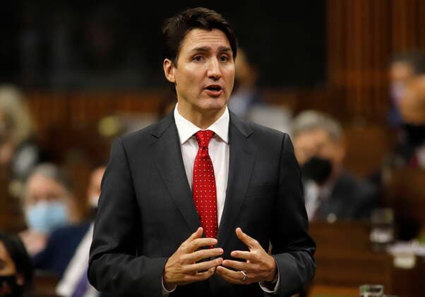 June 21, 2022, Ottawa, ON, Canada: Prime Minister Justin Trudeau rises during Question Period in the House of Commons on Parliament Hill in Ottawa on Tuesday, June 21, 2022. Ottawa Canada  - ZUMAc35_ 20220621_zaf_c35_070 Copyright: xPatrickxDoylex