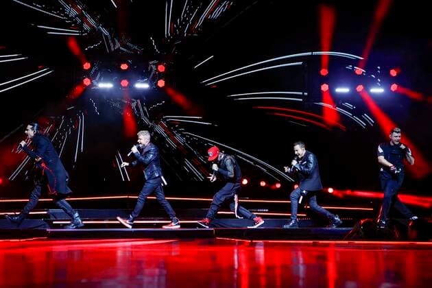 June 21, 2022, Tampa, Florida, USA: The Backstreet Boys perform during the bandÃ¢â‚¬â ¢s Ã¢â‚¬oeDNA World TourÃ¢â‚¬Â at the MidFlorida Credit Union Amphitheatre in Tampa on Tuesday, June 21, 2022. Tampa USA - ZUMAs70_ 20220621_zan_s70_080 Copyright: xIvyxCeballox