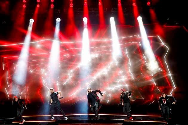 June 21, 2022, Tampa, Florida, USA: The Backstreet Boys perform during the bandÃ¢â‚¬â ¢s Ã¢â‚¬oeDNA World TourÃ¢â‚¬Â at the MidFlorida Credit Union Amphitheatre in Tampa on Tuesday, June 21, 2022. Tampa USA - ZUMAs70_ 20220621_zan_s70_081 Copyright: xIvyxCeballox