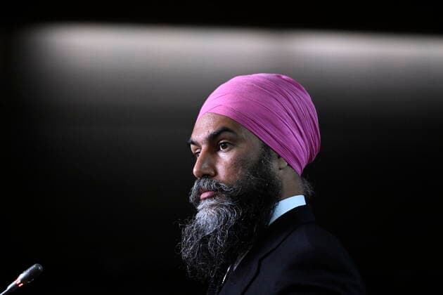 June 22, 2022, Ottawa, ON, CAN: NDP Leader Jagmeet Singh participates in a news conference on Parliament Hill in Ottawa, on Wednesday, June 22, 2022. Ottawa CAN  - ZUMAc35_ 20220622_zaf_c35_025 Copyright: xJustinxTangx