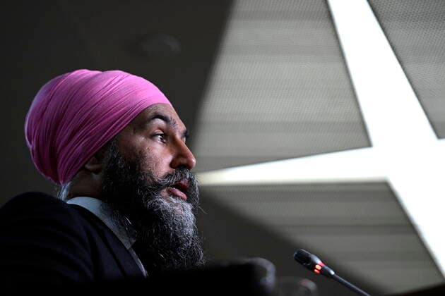 June 22, 2022, Ottawa, ON, CAN: NDP Leader Jagmeet Singh participates in a news conference on Parliament Hill in Ottawa, on Wednesday, June 22, 2022. Ottawa CAN  - ZUMAc35_ 20220622_zaf_c35_027 Copyright: xJustinxTangx