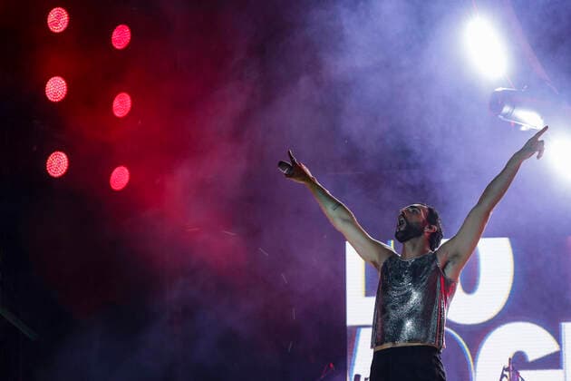 June 22, 2022, ROME, ITALY: Italian singer Marco Mengoni performs in stage during his concert at the Olimpico stadium in Rome, Italy, 22 June 2022..ANSA FABIO FRUSTACI ROME ITALY - ZUMAa110 20220622_zaf_a110_117 Copyright: xFabioxFrustacix