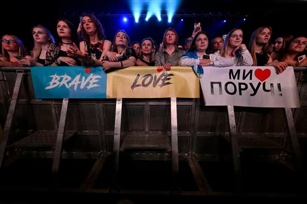 A benefit concert called Ukrainian Freedom Voices to support the war-stricken Ukraine, with six leading protagonists of the current Ukrainian music scene, is held at the Vystaviste exhibition grounds in the Prague-Holesovice neighbourhood tonight, June 22, 2022. (CTKxPhoto MichalxKamaryt) CTKPhotoP2022062209398  kmt