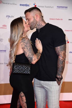 Jenny Frankhauser with boyfriend Steffen König at the 15 LEA Live Entertainment Award in the Festhalle in Frankfurt am Main on 22 06 2022