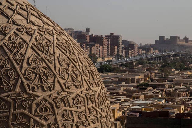 Sultan Al-Ashraf Qaitbay Mosque In The Mamluk Desert In Cairo A general view from the highest buildings in the Mamluk desert area of the Mosque of Sultan Al-Ashraf Qaitbay, on June 21, 2022. Cairo Egypt  Copyright: xMahmoudxElkhwasx originalFilename: abdelkhalekali-notitle220621_npNqH.jpg