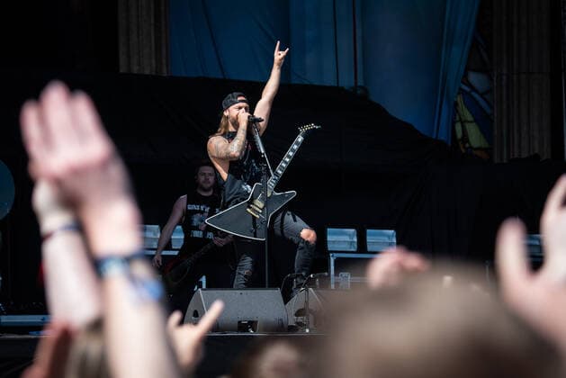 Bullet for My Valentine live at Tons of Rock 2022, Oslo, Norway Oslo, Norway. 23rd, June 2022. The Welsh heavy metal band Bullet for My Valentine performs a live concert during the Norwegian music festival Tons of Rock 2022 in Oslo. Here vocalist and guitarist Matt Tuck is seen live on stage. Oslo Norway  Copyright: xGonzalesxPhoto Jan-ErikxEriksenx