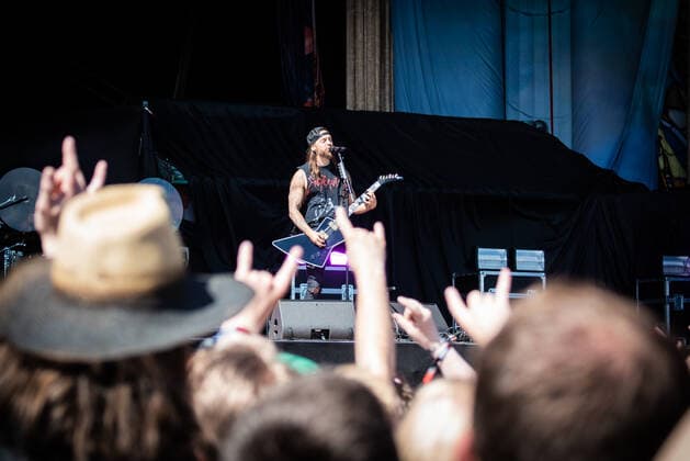 Bullet for My Valentine live at Tons of Rock 2022, Oslo, Norway Oslo, Norway. 23rd, June 2022. The Welsh heavy metal band Bullet for My Valentine performs a live concert during the Norwegian music festival Tons of Rock 2022 in Oslo. Here vocalist and guitarist Matt Tuck is seen live on stage. Oslo Norway  Copyright: xGonzalesxPhoto Jan-ErikxEriksenx