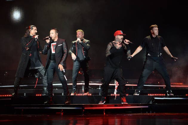 WEST PALM BEACH, FL - JUNE 22: Backstreet Boys perform during the DNA World Tour at The iTHINK Financial Amphitheatre on June 22, 2022 in West Palm Beach Florida Copyright: xmpi04x