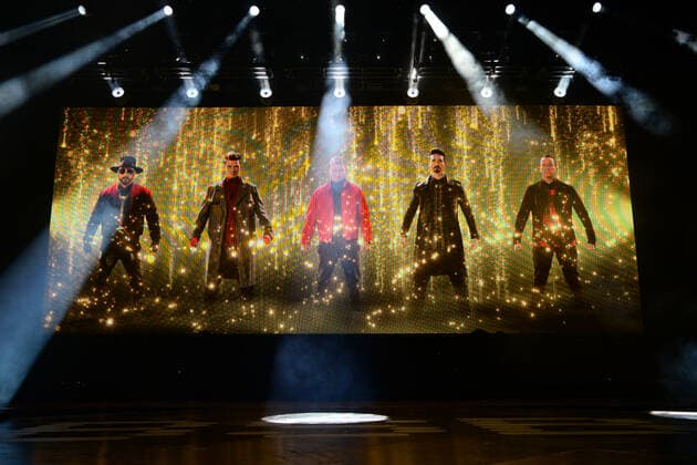 WEST PALM BEACH, FL - JUNE 22: Backstreet Boys perform during the DNA World Tour at The iTHINK Financial Amphitheatre on June 22, 2022 in West Palm Beach Florida Copyright: xmpi04x