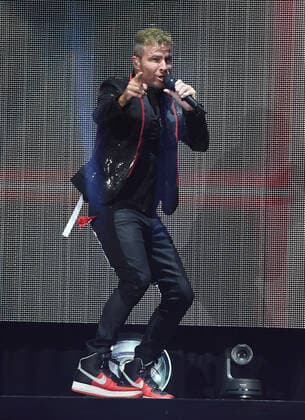 WEST PALM BEACH, FL - JUNE 22: Backstreet Boys perform during the DNA World Tour at The iTHINK Financial Amphitheatre on June 22, 2022 in West Palm Beach Florida Copyright: xmpi04x