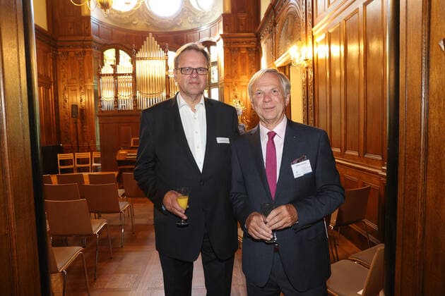 Hanover, reception on the occasion of the tenth anniversary of Villa Seligmann as a house for Jewish music, Hans Martin Heinemann, Robert Cholewa Board Siegmund Seligmann Foundation ,