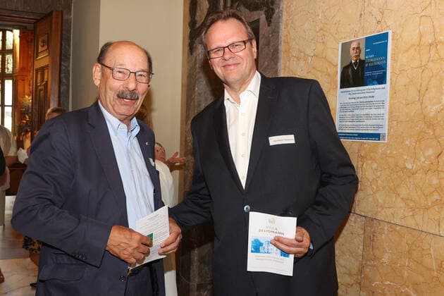 Hanover, reception on the occasion of the tenth anniversary of Villa Seligmann as a house for Jewish music,Michael Fürst, Hans Martin Heinemann,