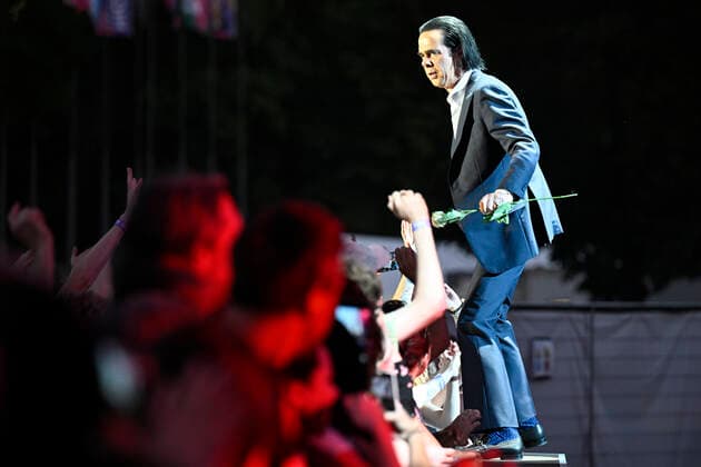 Nick Cave&The Bad Seeds, one of main stars of Metronome Prague music festival perform in Prague, Czech Republic, June 23, 2022. (CTKxPhoto MichalxKamaryt) CTKPhotoP2022062309662  kmt