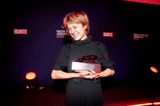 Bunte New Faces Award Film 2022 winner Lea Drinda at the party after the Bunte New Faces Award ceremony at the Delphi Filmpalast am Zoo in Berlin. Copyright: xEventpressxGolejewskix