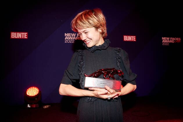 Bunte New Faces Award Film 2022 winner Lea Drinda at the party after the Bunte New Faces Award ceremony at the Delphi Filmpalast am Zoo in Berlin. Copyright: xEventpressxGolejewskix