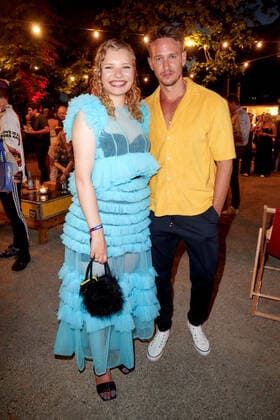 Bunte New Faces Award Film 2022 Luisa Celine Gaffron and Vladimir Burlakov at the party after the presentation of the Bunte New Faces Award at the Delphi Filmpalast am Zoo in Berlin Copyright: xEventpressxGolejewskix