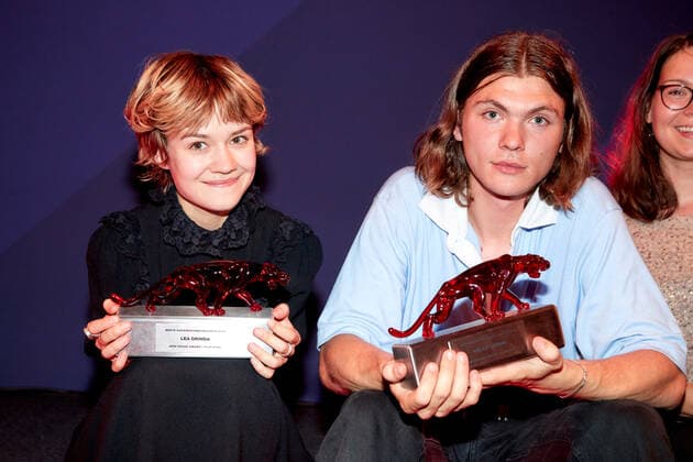 Bunte New Faces Award Film 2022 award winner Lea Drinda and award winner Milan Herms at the party after the Bunte New Faces Award ceremony at the Delphi Filmpalast am Zoo in Berlin Copyright: xEventpressxGolejewskix