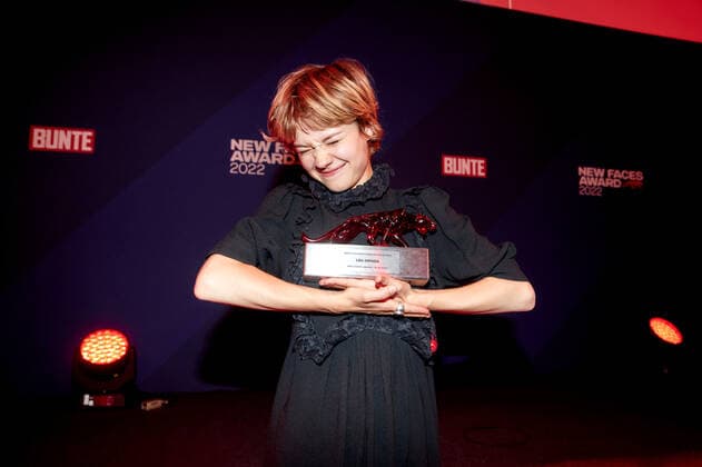 Bunte New Faces Award Film 2022 winner Lea Drinda at the party after the Bunte New Faces Award ceremony at the Delphi Filmpalast am Zoo in Berlin. Copyright: xEventpressxGolejewskix