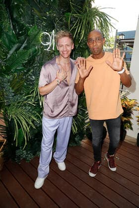 Bunte New Faces Award Film 2022 Timur Bartels and Amiaz Habtu on the red carpet at the Bunte New Faces Award ceremony at the Delphi Filmpalast am Zoo in Berlin Copyright: xEventpressxGolejewskix