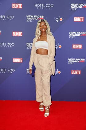 Bunte New Faces Award Film 2022 Melodie Wakivuamina on the red carpet at the Bunte New Faces Award ceremony at the Delphi Filmpalast am Zoo in Berlin. Copyright: xEventpressxGolejewskix