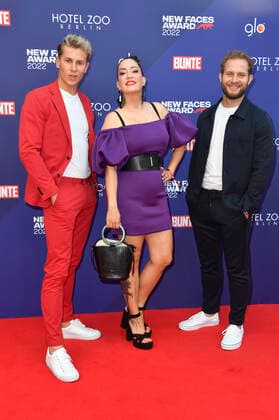 Lukas Sauer, Miyabi Kawai and Patrick Güldenberg at the Bunte New Faces Awards Film 2022 at the Delphi Filmpalast Berlin, 23 06 2022 Foto:xN.xKubelkax xFuturexImage