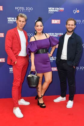 Lukas Sauer, Miyabi Kawai and Patrick Güldenberg at the Bunte New Faces Awards Film 2022 at the Delphi Filmpalast Berlin, 23 06 2022 Foto:xN.xKubelkax xFuturexImage