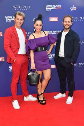 Lukas Sauer, Miyabi Kawai and Patrick Güldenberg at the Bunte New Faces Awards Film 2022 at the Delphi Filmpalast Berlin, 23 06 2022 Foto:xN.xKubelkax xFuturexImage