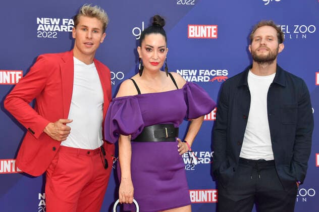 Lukas Sauer, Miyabi Kawai and Patrick Güldenberg at the Bunte New Faces Awards Film 2022 at the Delphi Filmpalast Berlin, 23 06 2022 Foto:xN.xKubelkax xFuturexImage