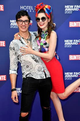 Klaudia Giez with fiancé Felipe Simon at the Bunte New Faces Awards Film 2022 at the Delphi Filmpalast Berlin, 23 06 2022 Foto:xN.xKubelkax xFuturexImage