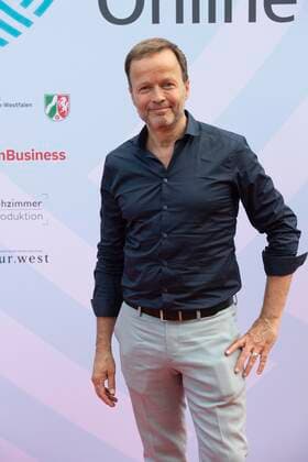 Georg RESTLE, presenter, ,,Monitor,, ARD WDR Red Carpet, Red Carpet Show, presentation of the Grimme Online Awards 2022 on 23 06 2022 in the Flora Koeln,
