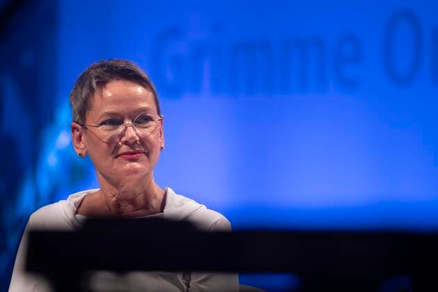 Frauke GERLACH, Director of the Adolf Grimme Institute, Red Carpet, Red Carpet Show, Presentation of the Grimme Online Award 2022 on 23 06 2022 in the Flora Koeln,