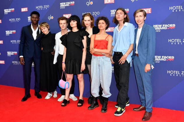 Bless Amada, Lea Drinda, Jonas Holdenrieder, Kurdwin Ayub, Lia von Blarer, Naemi Florez, Milan Herms and Pascal Schröder at the Bunte New Faces Awards Film 2022 at the Delphi Filmpalast Berlin, 23 06 2022 Foto:xN.xKubelkax xFuturexImage