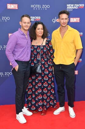 Patrick Güldenberg, guest and Vladimir Burlakov at the Bunte New Faces Awards Film 2022 at the Delphi Filmpalast Berlin, 23 06 2022 Foto:xN.xKubelkax xFuturexImage