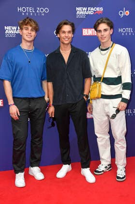 Phil Soda, Arne Carlos Böttcher and Niclas Kurstedt at the Bunte New Faces Awards Film 2022 at the Delphi Filmpalast Berlin, 23 06 2022 Foto:xN.xKubelkax xFuturexImage