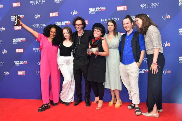 Benita Sarah Bailey, Fine Sendel, Karl Schirnhofer, Josefine Lindner, Laura Klippel, Max Josef Schönborn and Britta Strampe at the Bunte New Faces Awards Film 2022 at the Delphi Filmpalast Berlin, 23 06 2022 Foto:xN.xKubelkax xFuturexImage