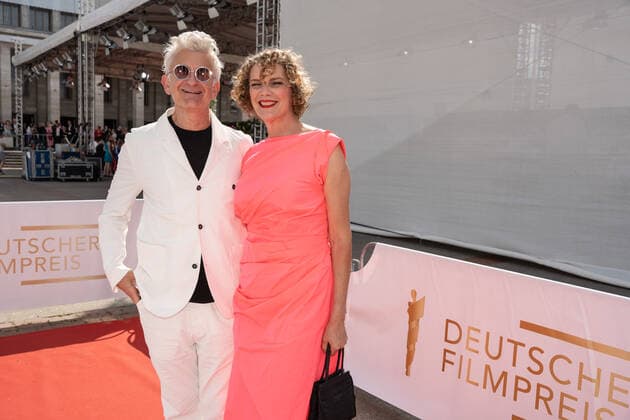 24 06 2022,Berlin,Germany,GER,German Film Award ceremony at Palais am Funkturm arrival Dominic Raacke Alexandra Rohleder
