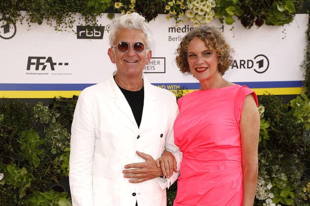 Dominic Raacke and Alexandra Rohleder at the arrival to the German Film Award ceremony on 24 06 2022 in Berlin German Film Award 2022 in Berlin Arrival Red Carpet