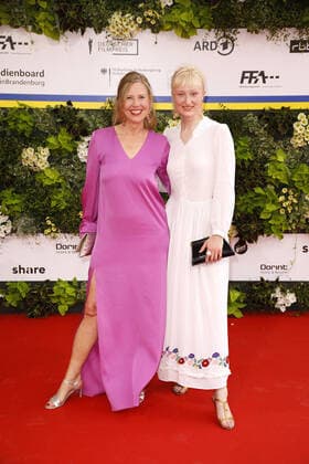 Petra Zieser and her daughter Emilia arriving for the German Film Award ceremony on 24 06 2022 in Berlin German Film Award 2022 in Berlin Arrival Red Carpet