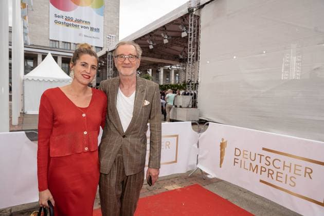 24 06 2022,Berlin,Germany,GER,German Film Award ceremony at Palais am Funkturm arrival Peter Lohmeyer Leonie Seifert
