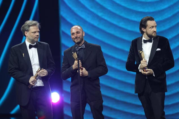 German Film Award 2022 Laureate BEST VISUAL EFFECTS Dennis Rettkowski, Markus Frank, Tomer Eshed THE SCHOOL OF MAGICAL ANIMALS at the Lola German Film Award 2022 ceremony at the Palais am Funkturm in Berlin 24 06 2022 Copyright: xEventpressx