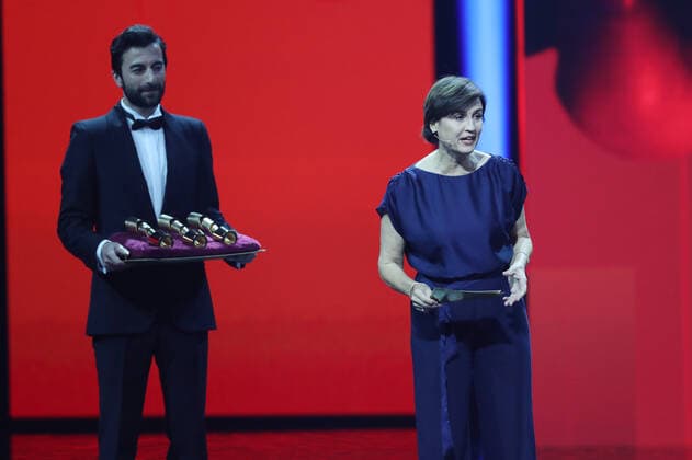 German Film Award 2022 Laudator BEST DOCUMENTARY FILM Sandra Maischberger at the Lola German Film Award 2022 ceremony at the Palais am Funkturm in Berlin 24 06 2022 Copyright: xEventpressx