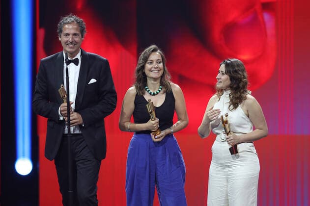 German Film Award 2022 Winner in BEST DOCUMENTARY FILM THE OTHER SIDE OF THE RIVER at the Lola German Film Award 2022 ceremony at the Palais am Funkturm in Berlin 24 06 2022 Copyright: xEventpressx