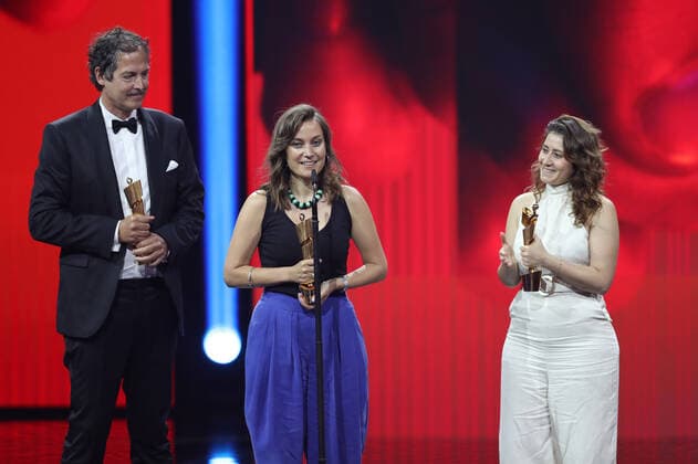German Film Award 2022 Winner in BEST DOCUMENTARY FILM THE OTHER SIDE OF THE RIVER at the Lola German Film Award 2022 ceremony at the Palais am Funkturm in Berlin 24 06 2022 Copyright: xEventpressx