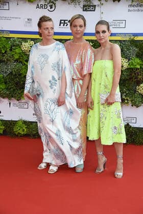 Patrycia Ziolkowska, Anne Haug, Sina Martens Red carpet German Film Award 2022 at the Palais am Funkturm in Berlin on 24 06 2022